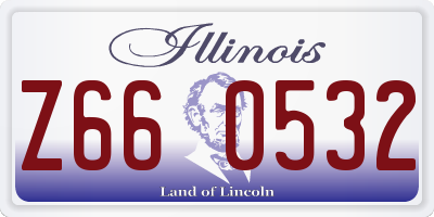 IL license plate Z660532
