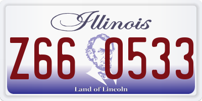 IL license plate Z660533