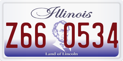 IL license plate Z660534