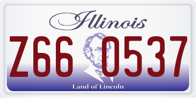 IL license plate Z660537