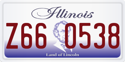 IL license plate Z660538