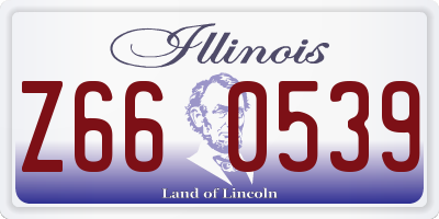 IL license plate Z660539