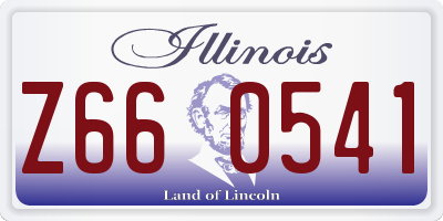 IL license plate Z660541
