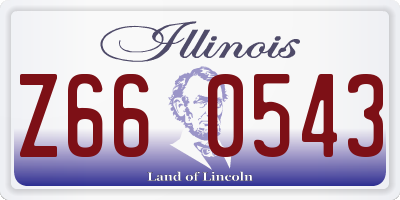 IL license plate Z660543