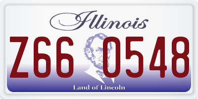 IL license plate Z660548