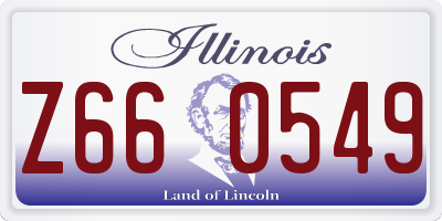 IL license plate Z660549