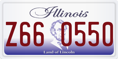 IL license plate Z660550