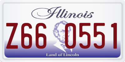 IL license plate Z660551