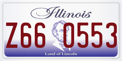IL license plate Z660553