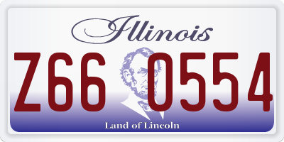 IL license plate Z660554