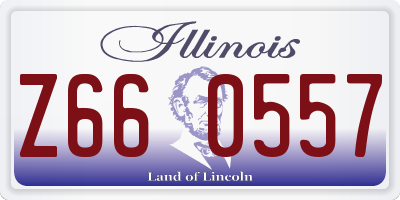IL license plate Z660557