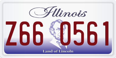 IL license plate Z660561