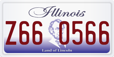 IL license plate Z660566