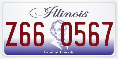 IL license plate Z660567