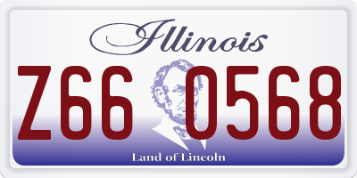 IL license plate Z660568