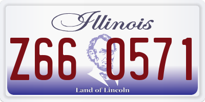 IL license plate Z660571