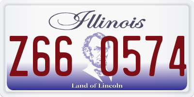 IL license plate Z660574