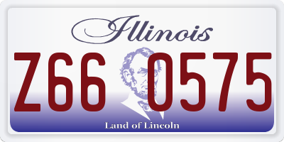 IL license plate Z660575