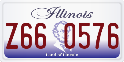 IL license plate Z660576