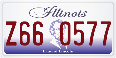 IL license plate Z660577