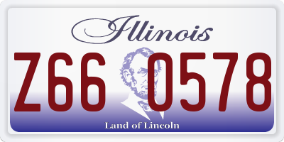 IL license plate Z660578