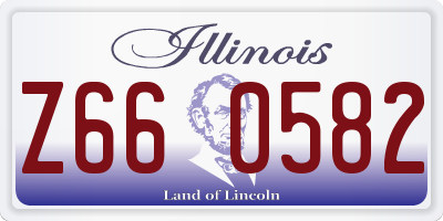 IL license plate Z660582