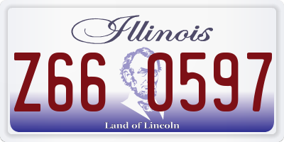 IL license plate Z660597