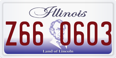 IL license plate Z660603