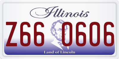 IL license plate Z660606