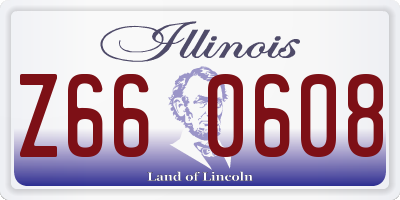 IL license plate Z660608