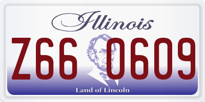 IL license plate Z660609