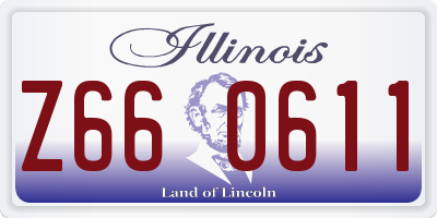 IL license plate Z660611