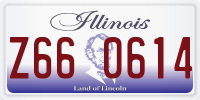 IL license plate Z660614