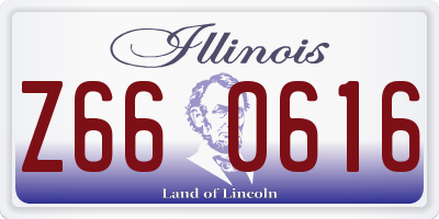 IL license plate Z660616
