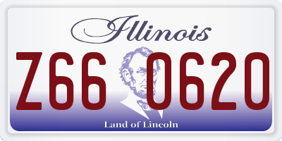 IL license plate Z660620