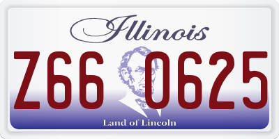 IL license plate Z660625