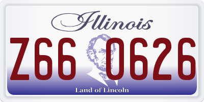 IL license plate Z660626