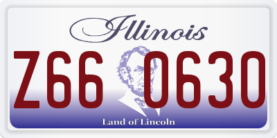 IL license plate Z660630