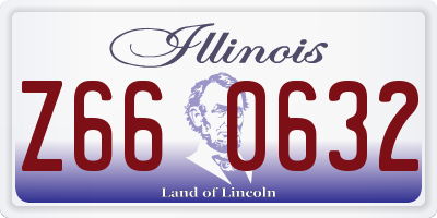 IL license plate Z660632