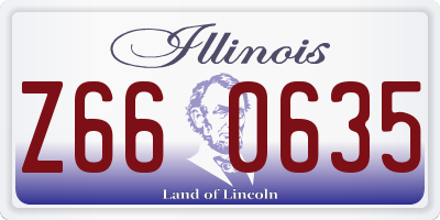 IL license plate Z660635