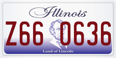 IL license plate Z660636