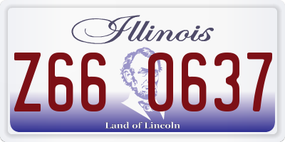 IL license plate Z660637
