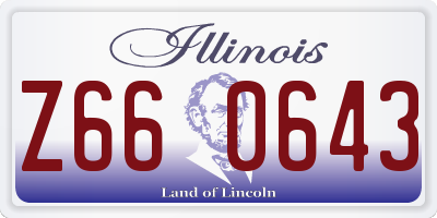 IL license plate Z660643