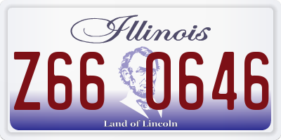 IL license plate Z660646