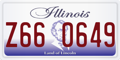 IL license plate Z660649