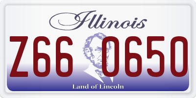 IL license plate Z660650