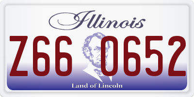 IL license plate Z660652