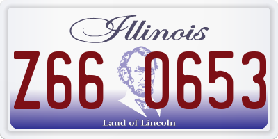 IL license plate Z660653