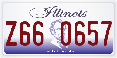 IL license plate Z660657