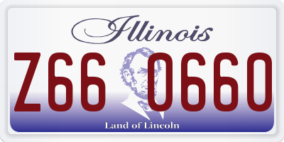 IL license plate Z660660
